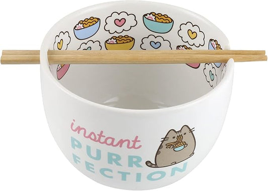 Pusheen Ramen Bowl and Chopsticks Set