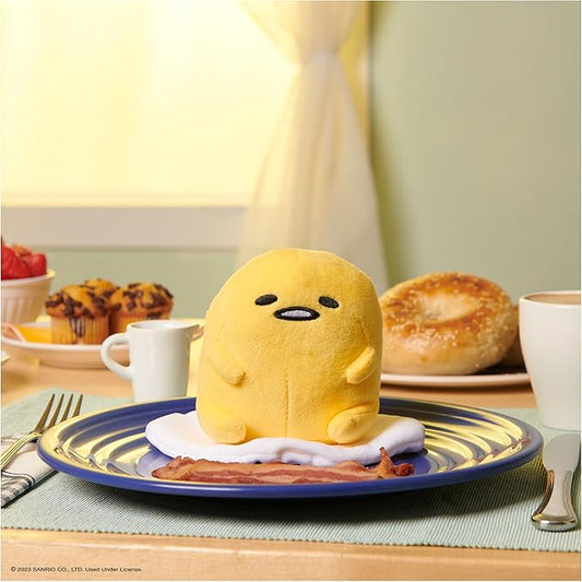 GUND Sanrio Gudetama The Lazy Egg Stuffed Animal, Sitting Pose Plush Toy