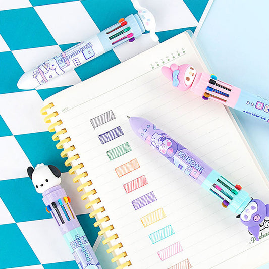 Sanrio 10-color Ballpoint Pen 0.7mm
