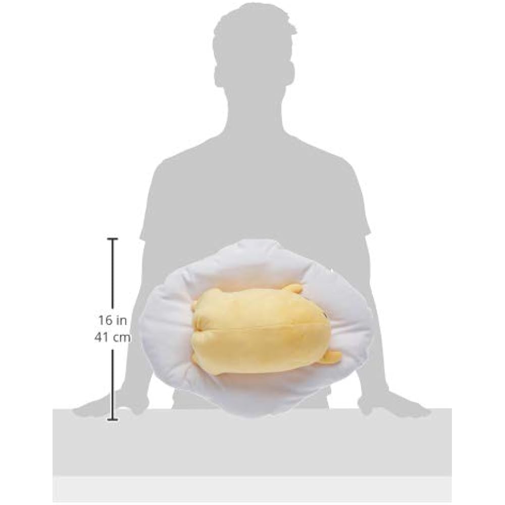 GUND Sanrio Gudetama The Lazy Egg Stuffed Animal, Laying Down Pose Plush Toy