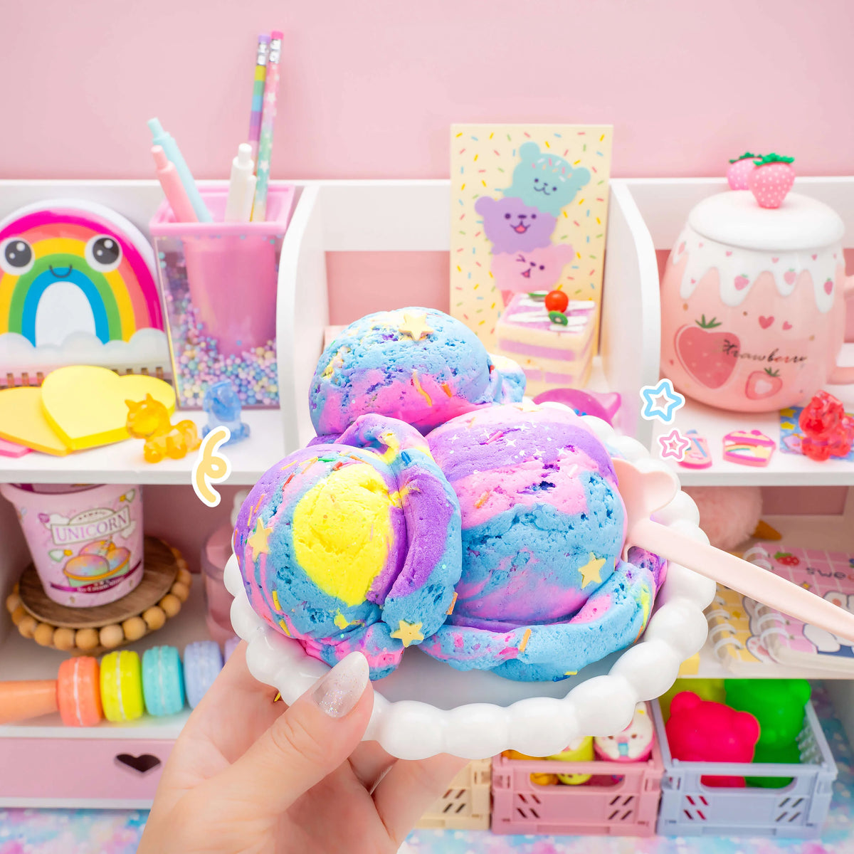 Unicorn Scented Ice Cream Pint Slime