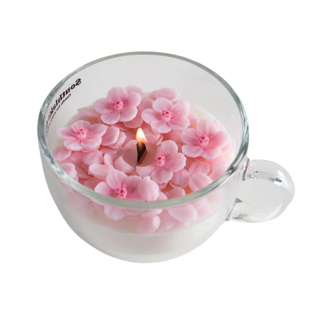 Cherry Blossom Sakura Petal Floral Candle