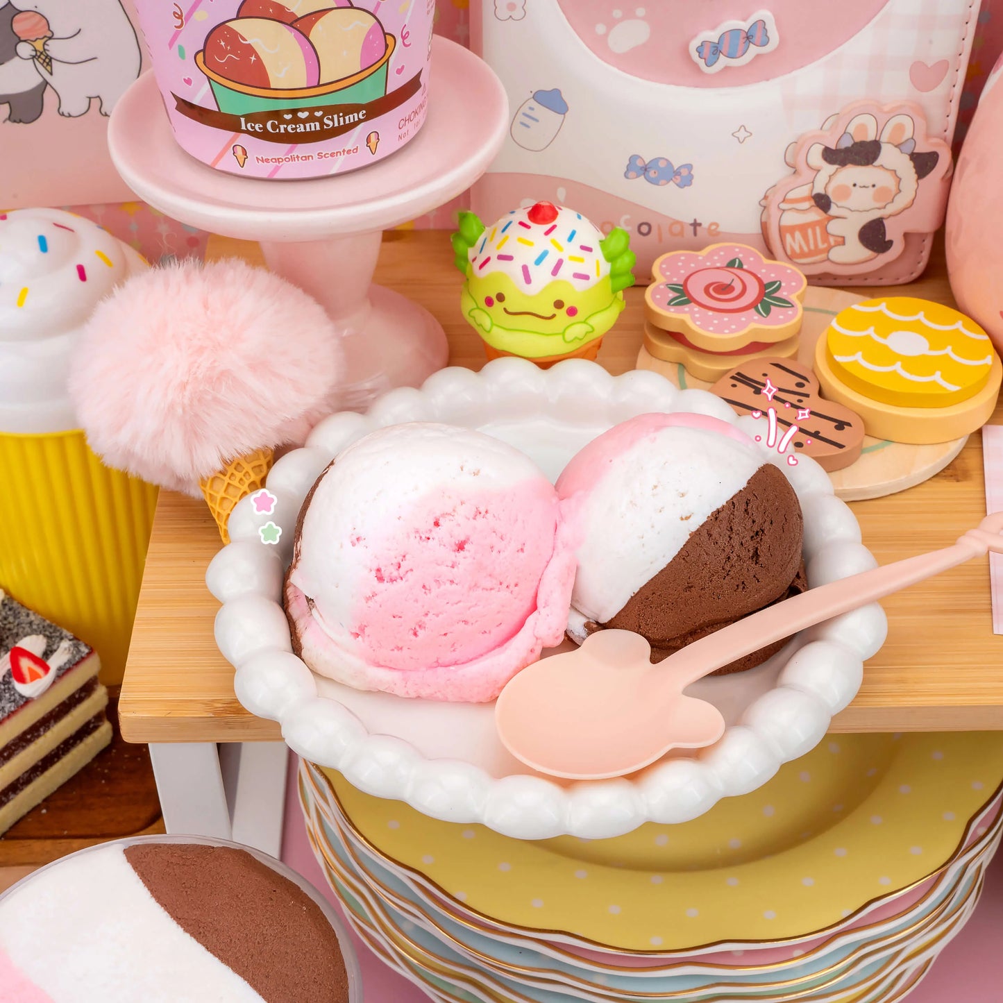 Neapolitan Scented Ice Cream Pint Slime