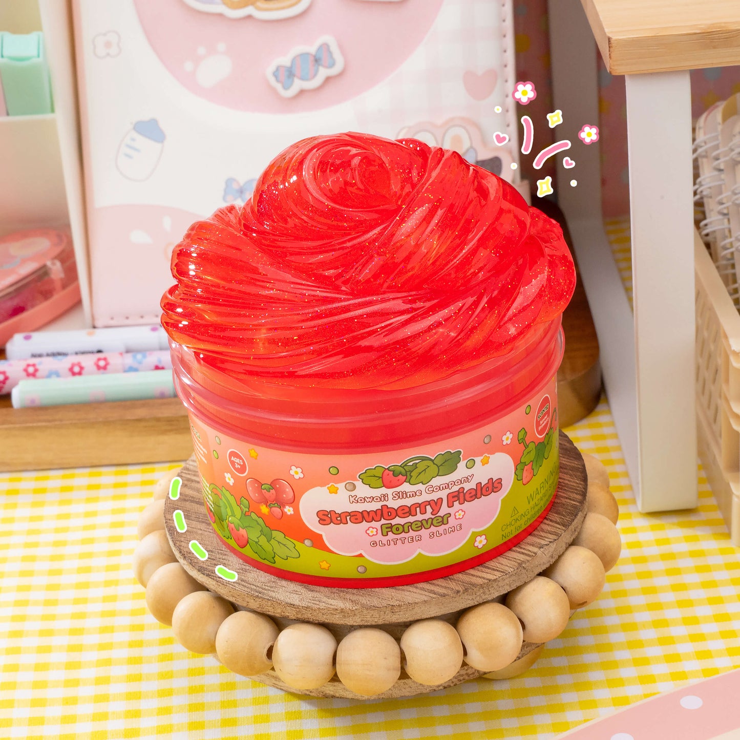 Strawberry Fields Forever Glitter Signature Dome™ Slime