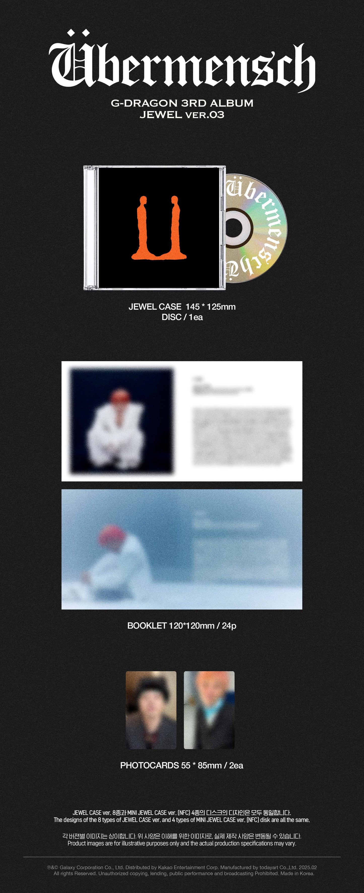 [G-DRAGON] Übermensch (JEWEL ver.)