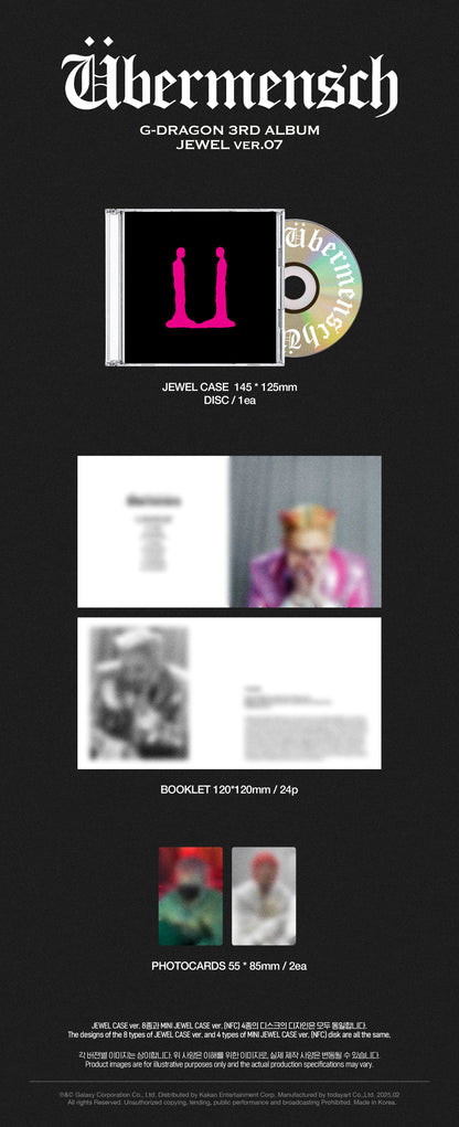 [G-DRAGON] Übermensch (JEWEL ver.)