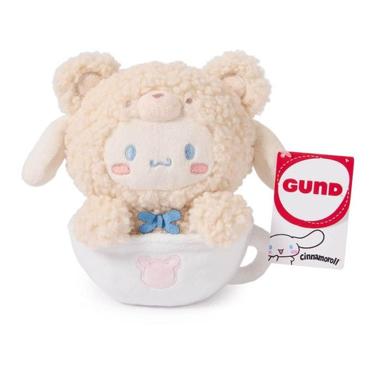 GUND Sanrio Official Cinnamoroll Stuffed Animal, Café Latte Teddy Bear Plush Toy