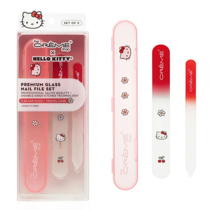 [The Crème Shop] Hello Kitty | Premium Glass Nail File Set (Red)