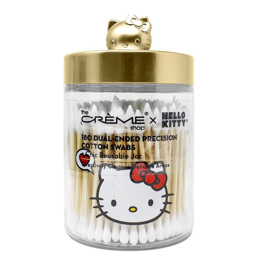 [The Crème Shop] Hello Kitty Chic Reusable Jar + Cotton Swabs