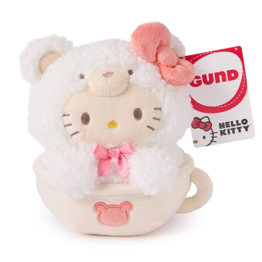 GUND Sanrio Official Hello Kitty Stuffed Animal, Café Latte Teddy Bear Plush Toy