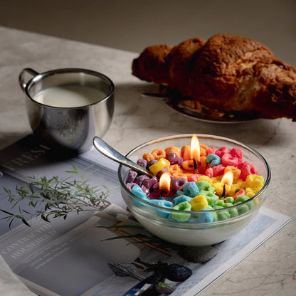 Fruit Loops Cereal Candle
