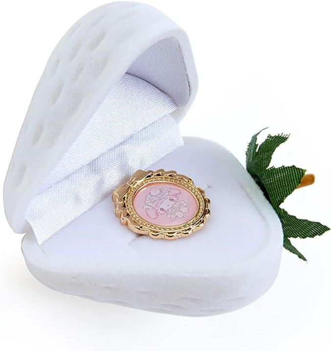 Sanrio Ring & Case My Melody (White Strawberry Tea Time)