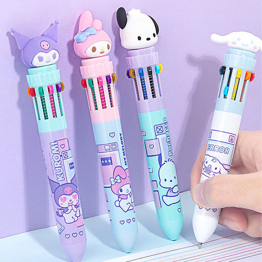 Sanrio 10-color Ballpoint Pen 0.7mm