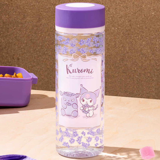 Kuromi Water Bottle 13.53oz (Floral Wreath)