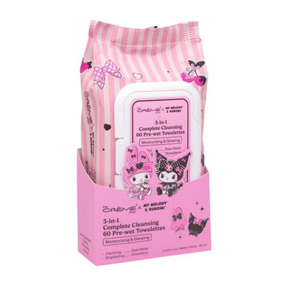 [The Crème Shop] My Melody&Kuromi Cleansing Towelettes 60CT (Strawberry)