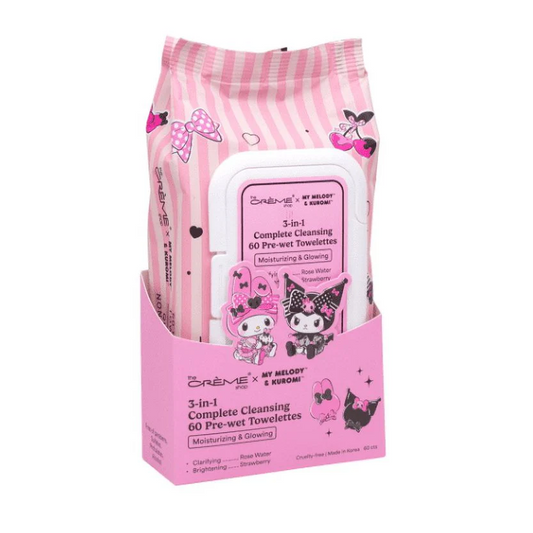 [The Crème Shop] My Melody&Kuromi Cleansing Towelettes 60CT (Strawberry)