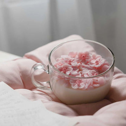 Cherry Blossom Sakura Petal Floral Candle