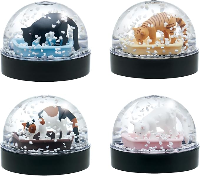 Clever Idiots Inc. Cat Litter Snow Globe 1Pc Random Blind Box