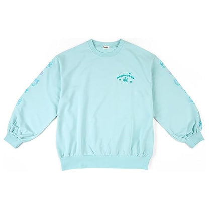 Sanrio Hangyodon Cotton Crew Neck Bubble Long Sleeve Top (Sleeve Pattern)