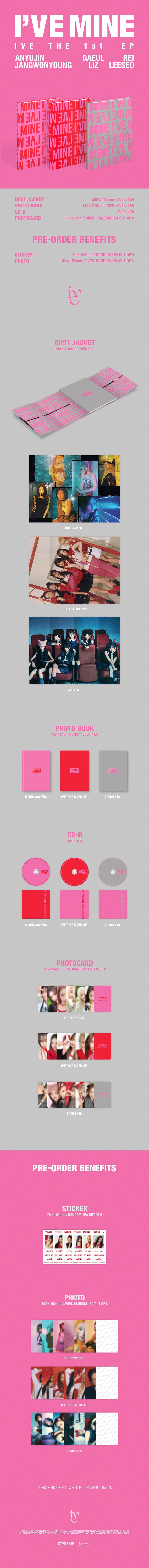 [IVE] IVE MINE (EITHER WAY ver. / OFF THE RECORD ver. / BADDIE ver. / LOVED IVE ver.)
