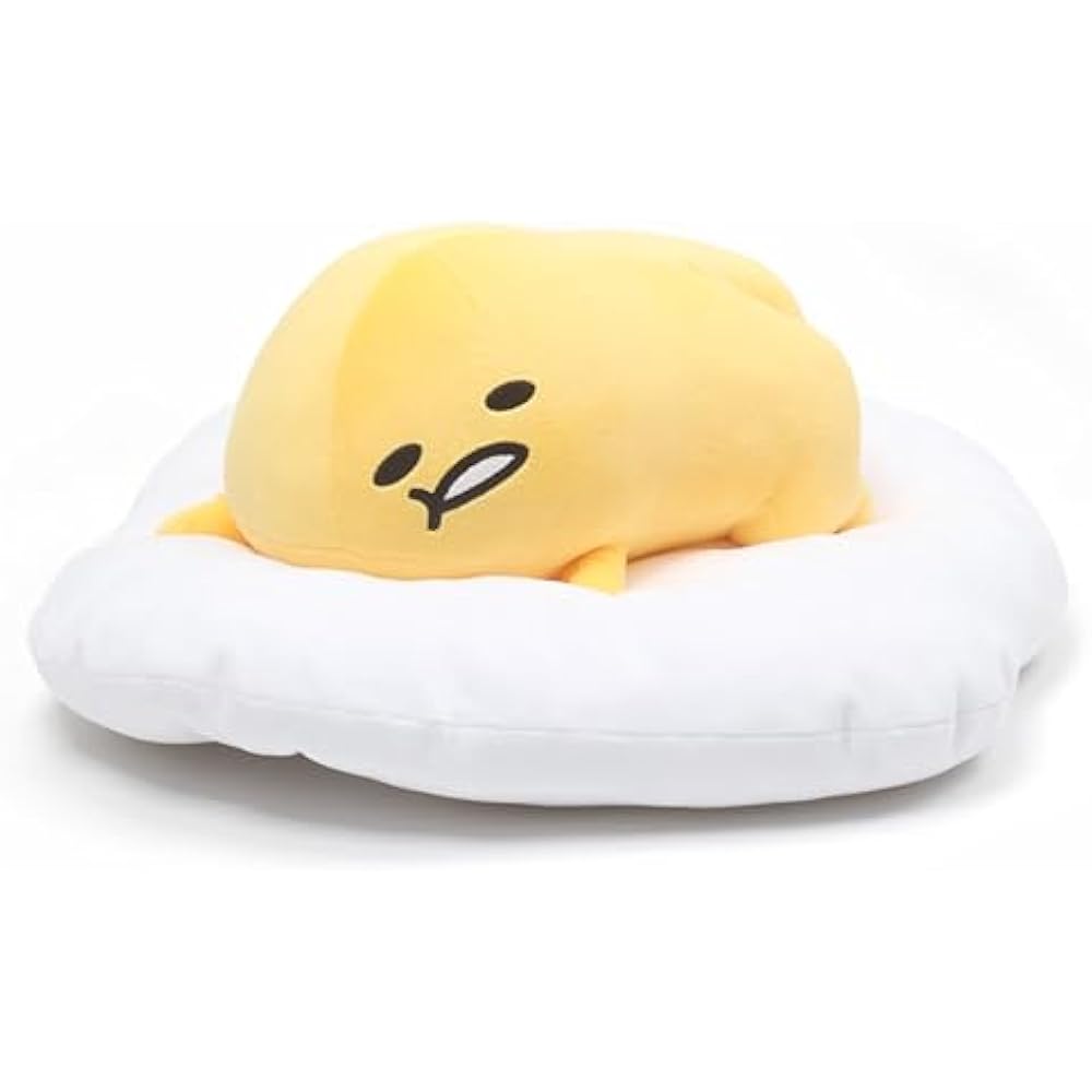 GUND Sanrio Gudetama The Lazy Egg Stuffed Animal, Laying Down Pose Plush Toy