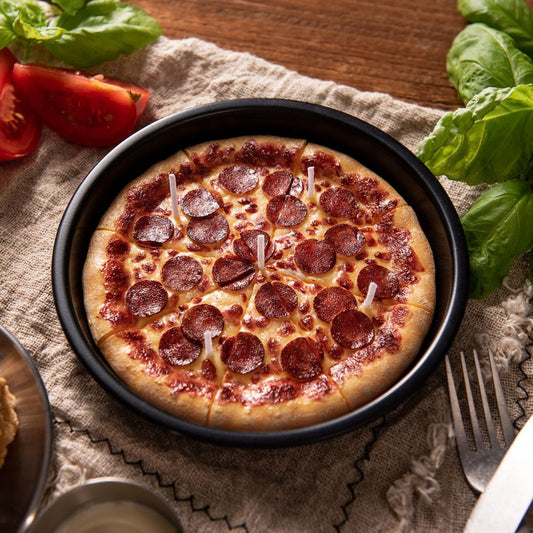 Pepperoni Pizza Candle