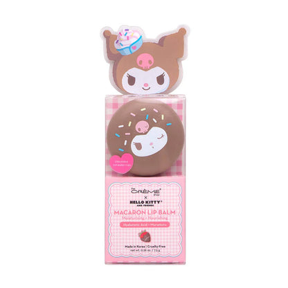 [The Crème Shop] Kuromi | Macaron Lip Balm (Chocolate Strawberry)