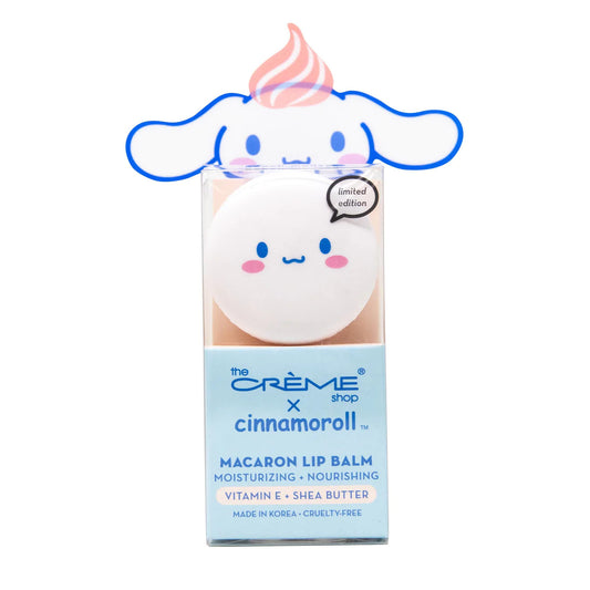 [The Crème Shop] Cinnamorroll | Macaron Lip Balm (Peach Mousse)