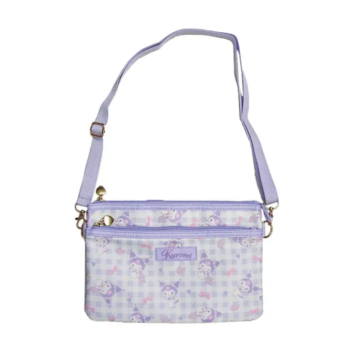Kuromi Gingham Crossbody Purse