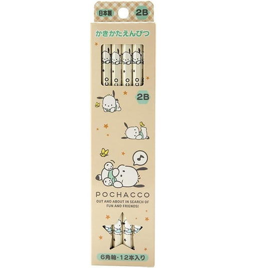 Sanrio 2B Pencil Set of 12 Pochacco
