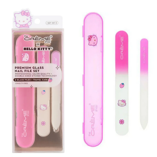 [The Crème Shop] Hello Kitty | Premium Glass Nail File Set (Pink)