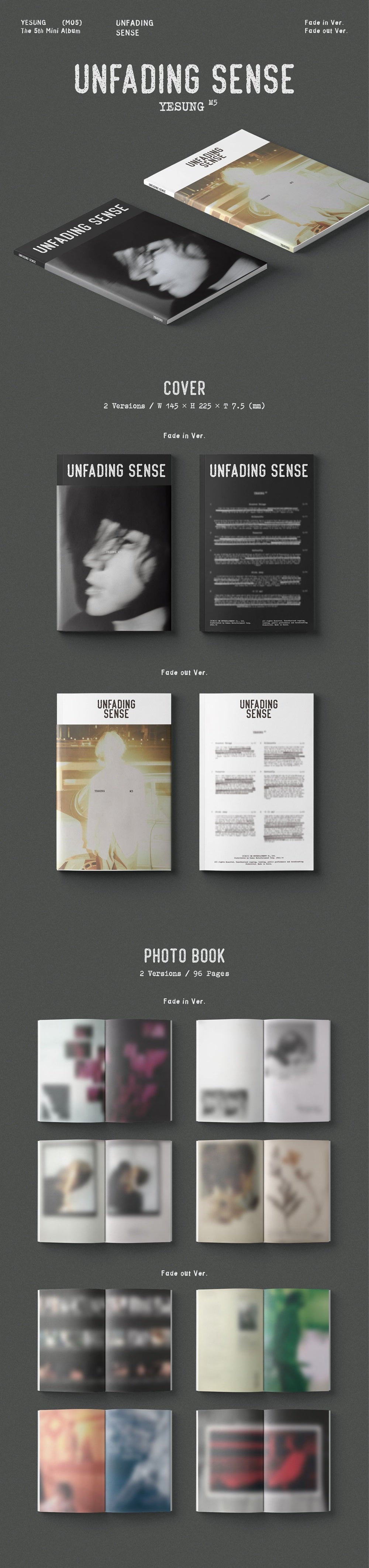 [YESUNG] Unfading Sense (Photo Book Ver.)