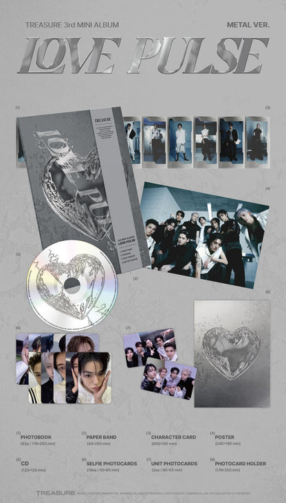 [TREASURE] LOVE PULSE (METAL VER., ROCKCHIC VER., STREET VER.)