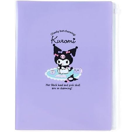 Sanrio Clear File with Fastener Pocket - Kuromi