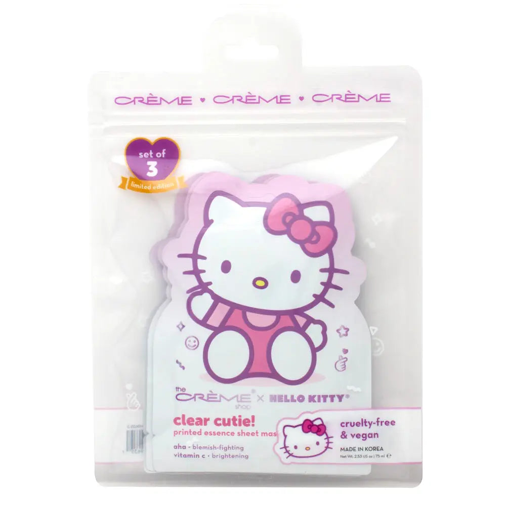 [The Crème Shop] Hello Kitty | Clear Cutie Sheet Mask (3 Pack)