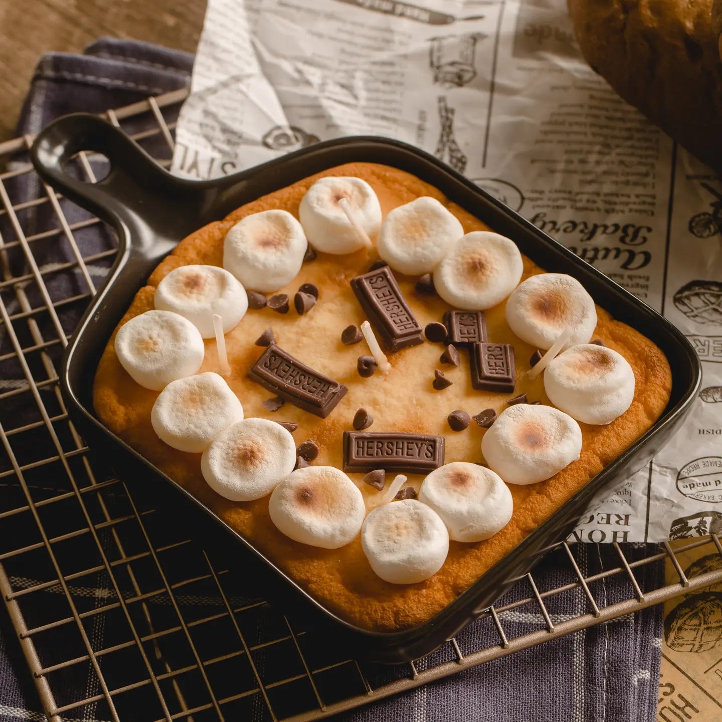 Chokolade og Marshmallow Skillet S'more Candle