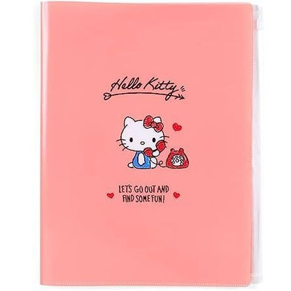 Sanrio Clear File with Fastener Pocket - Hello Kitty