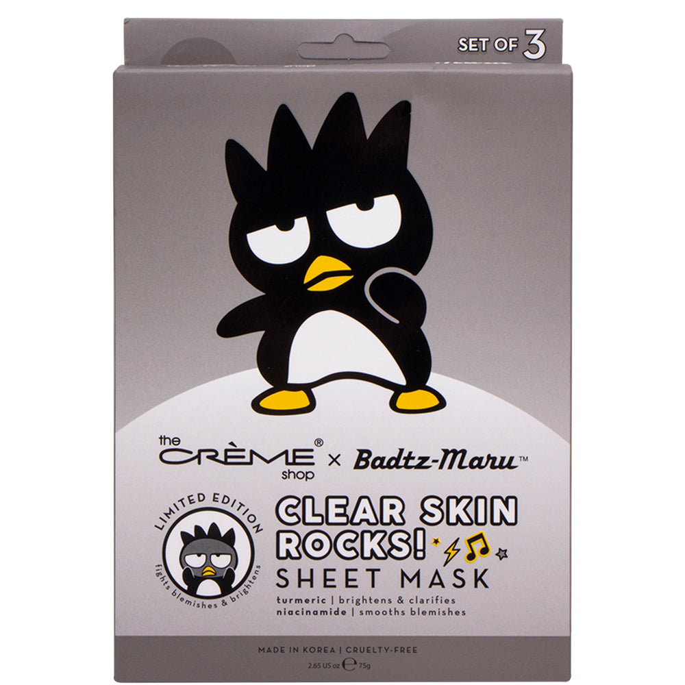 [The Crème Shop] Bad Badtz-Maru | Clear Skin Rocks Sheet Mask (3 Pack)