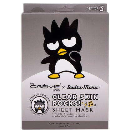 [The Crème Shop] Bad Badtz-Maru | Clear Skin Rocks Sheet Mask (3 Pack)