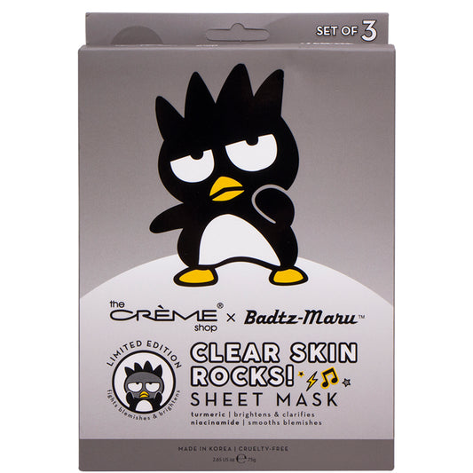 [The Crème Shop] Bad Badtz-Maru | Clear Skin Rocks Sheet Mask (3 Pack)