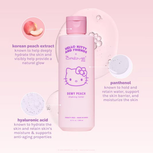 [The Crème Shop] Hello Kitty | Dewy Peachy Shaking Toner