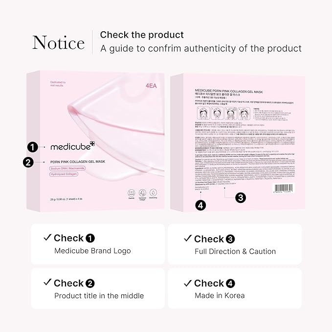[MEDICUBE] PDRN Pink Collagen Gel Mask 28g * 4ea