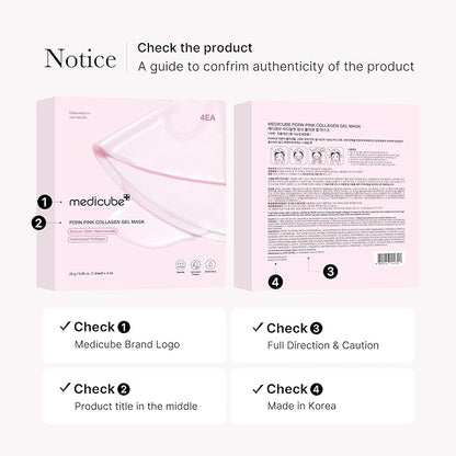 [MEDICUBE] PDRN Pink Collagen Gel Mask 28g * 4ea