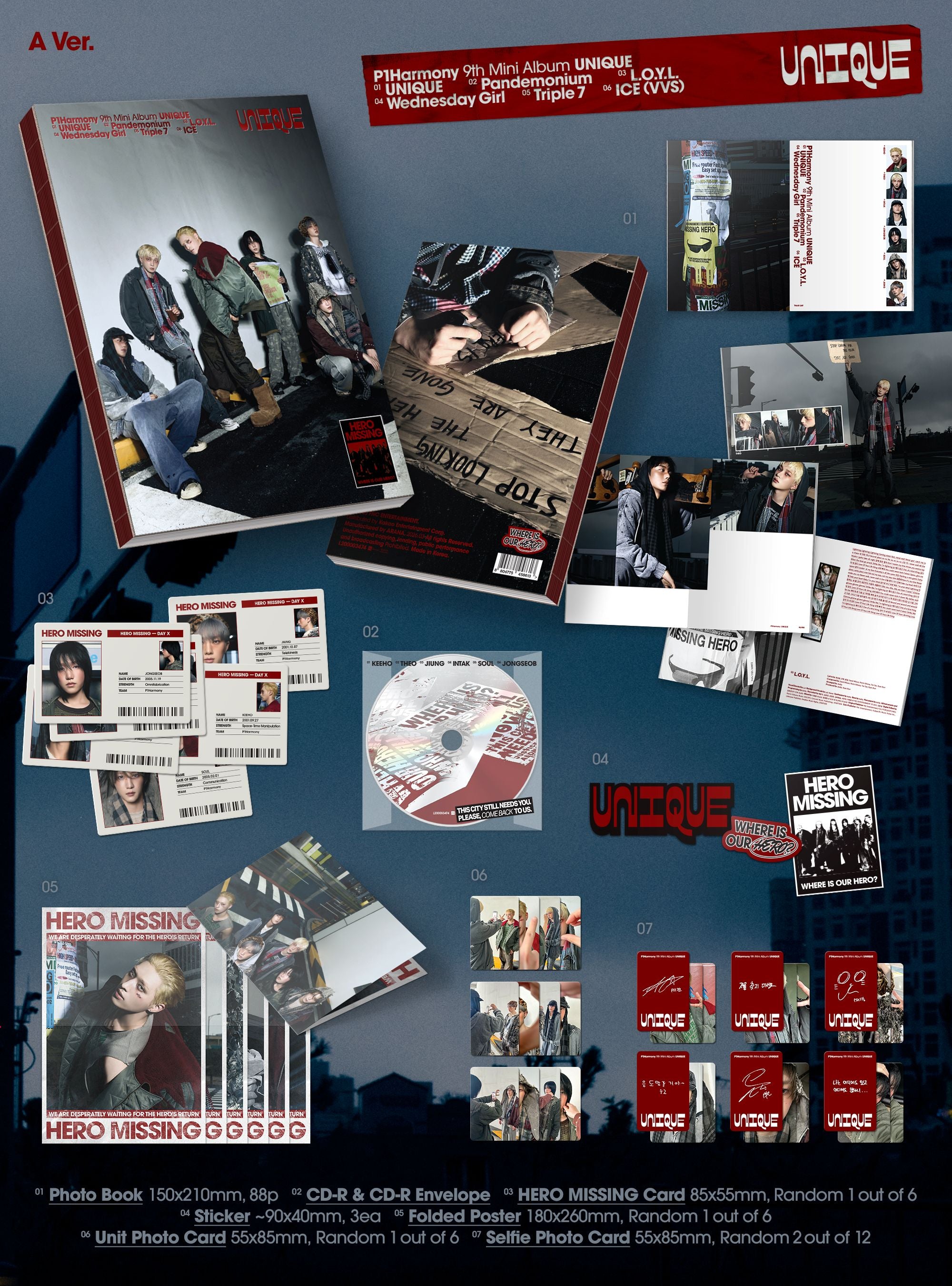 P1Harmony] UNIQUE (Photobook Ver.) – TeeHeeKorea