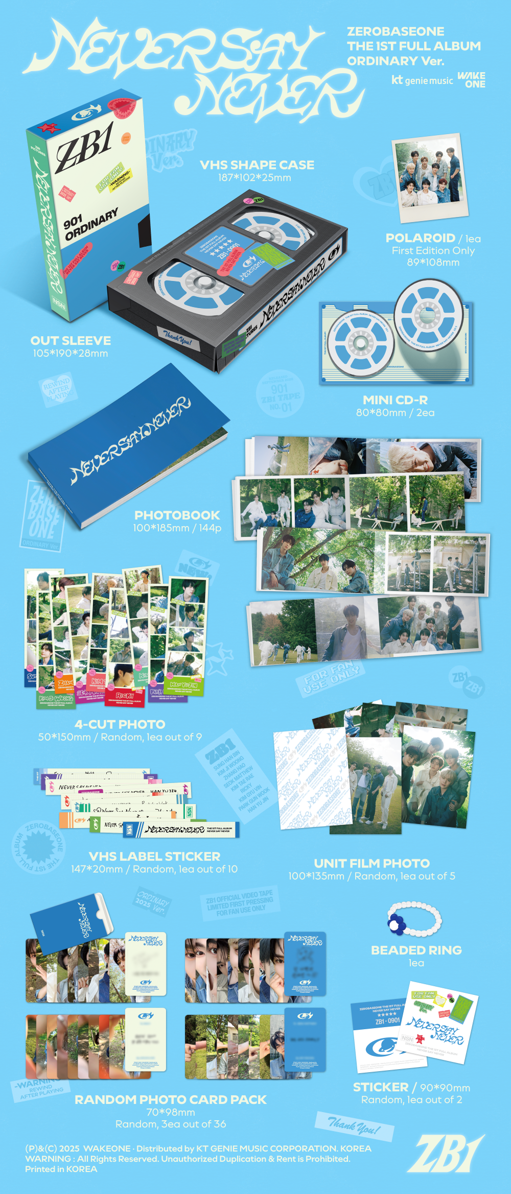 [ZEROBASEONE] Full Album (1st) NEVER SAY NEVER (PHOTOBOOK Ver.)