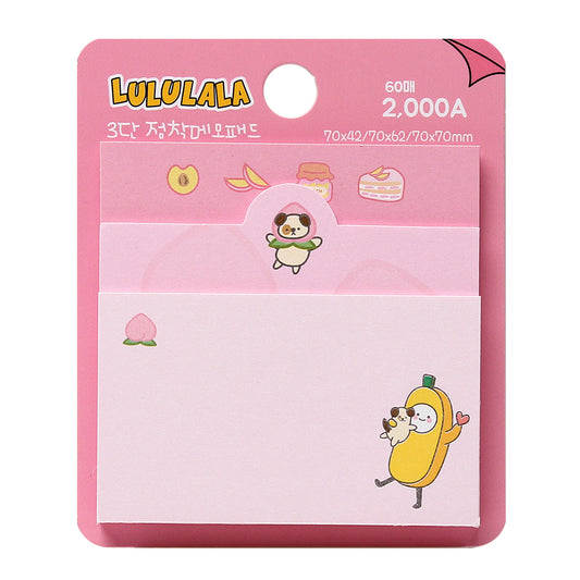Lululala 3-Section Grid Memo Pad