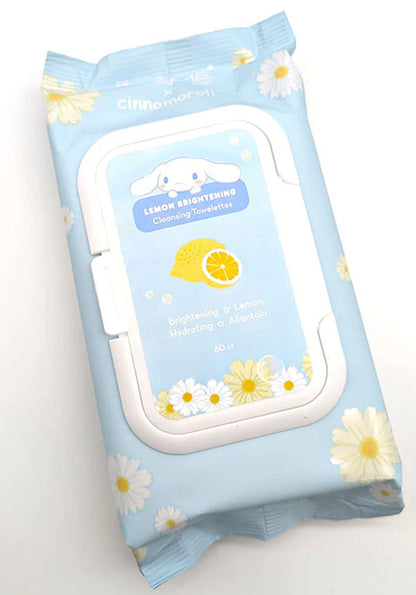 [The Crème Shop] Cinnamoroll Cleansing Towelettes 60CT (Lemon)