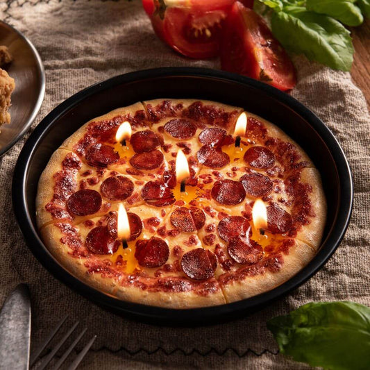 Pepperoni Pizza Candle