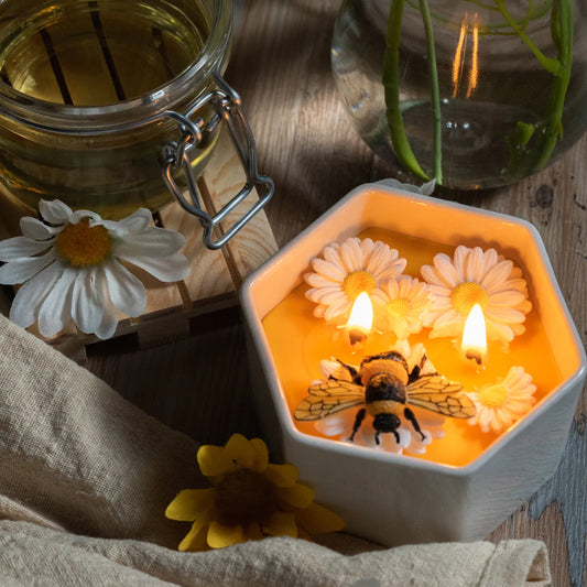 Daisy Beehive Candle
