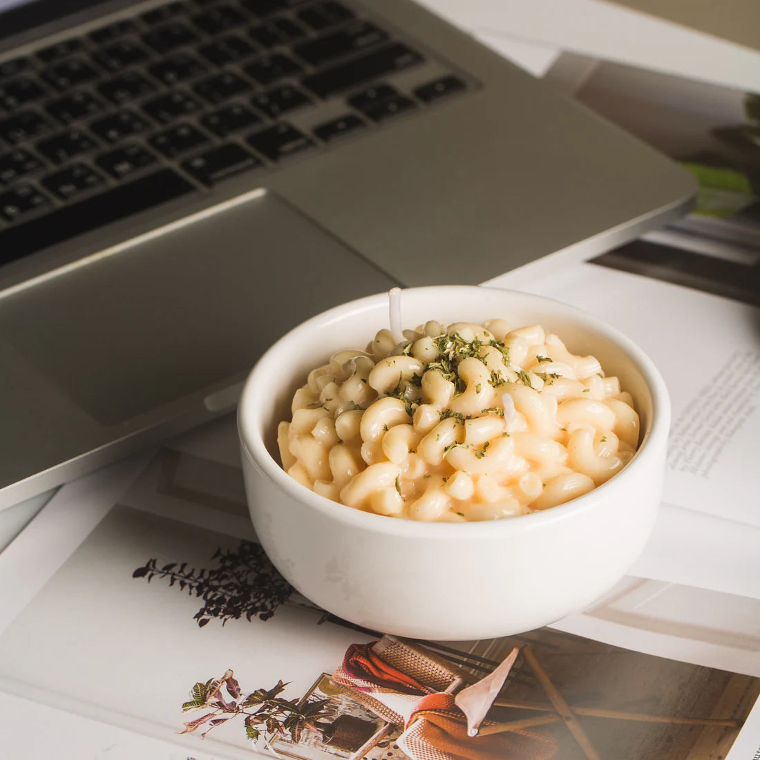 Macaroni & Cheese Pasta Candle